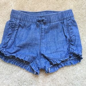 3/$12 Ruffle Chambray Shorts